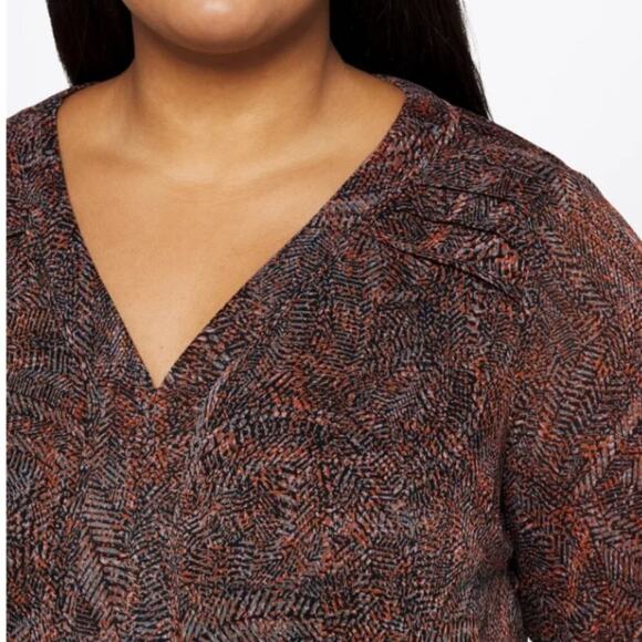 Daniel Rainn McKay 3/4 sleeve Blouse, Indigo, 1X NWOT - Picture 4 of 8